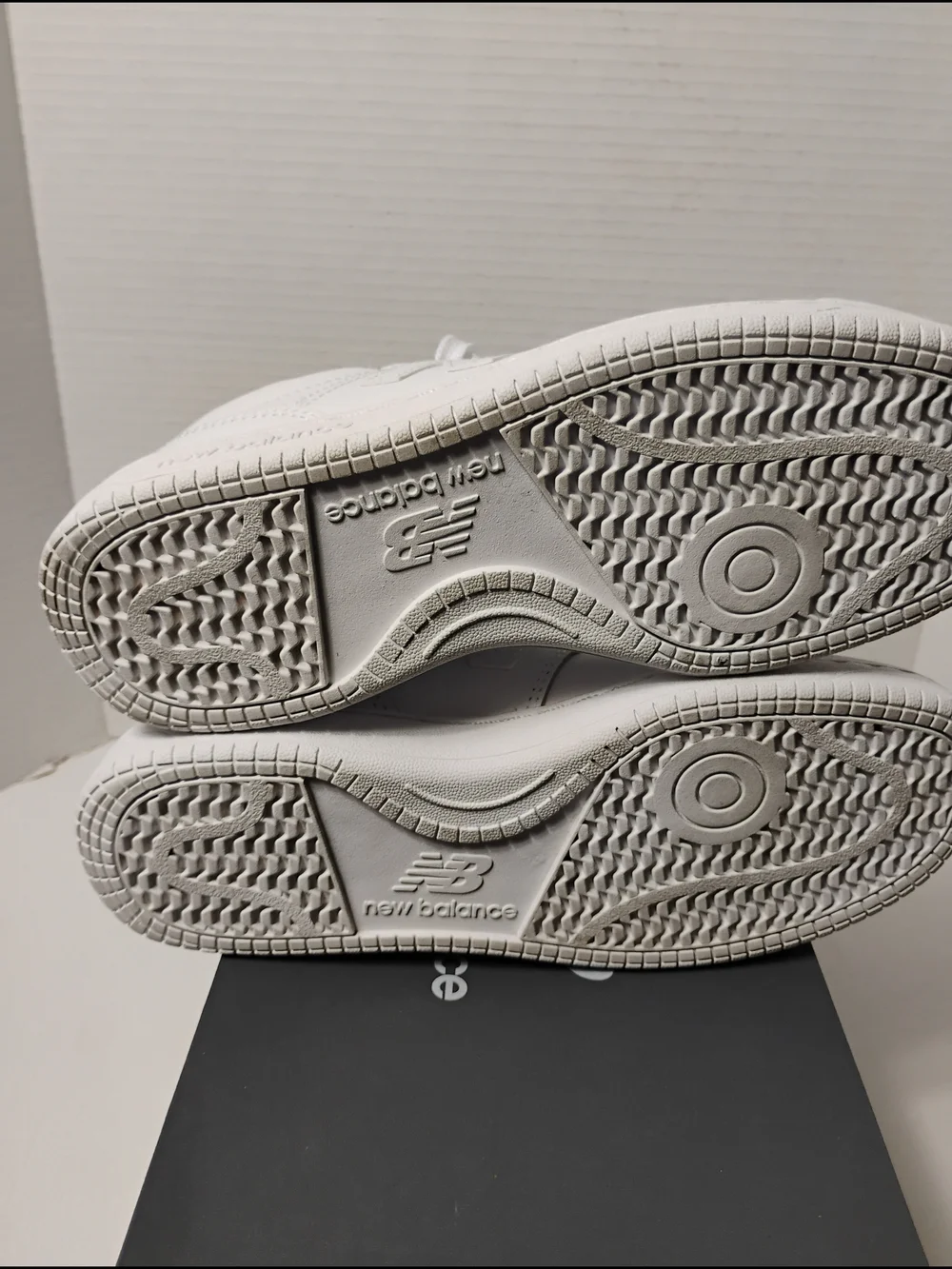 New Balance White Leather Low-Top Sneakers